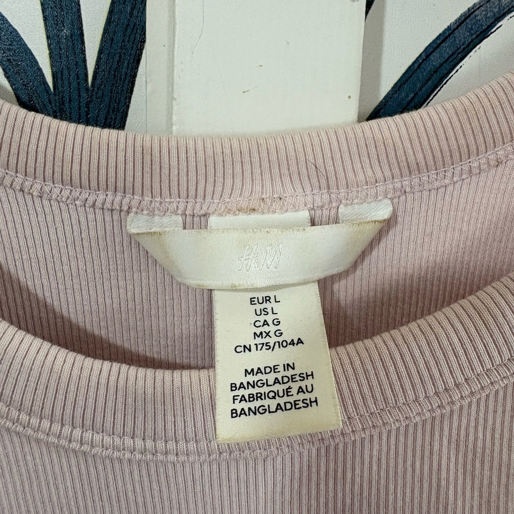 H&M Light Pink Ribbed Tank Top - Picture 3 of 3